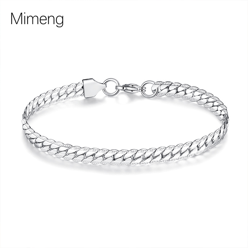New Fashion Hip-Hop Accessories Cuban Titanium Steel Men's Bracelet Simple Design Sense Wristband Jewelry