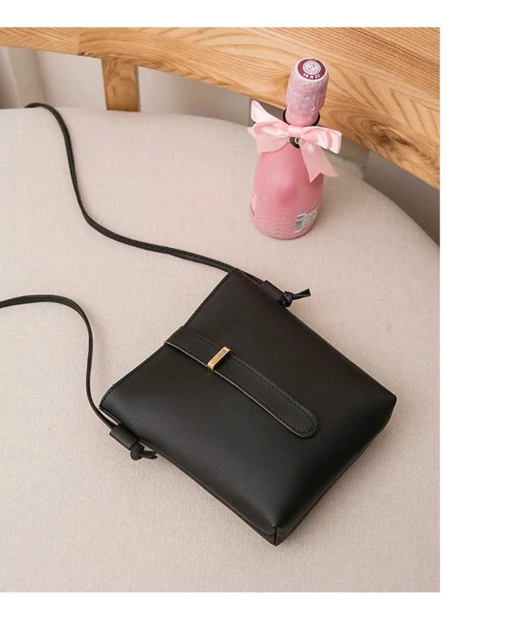Para mulheres PU Crossbody Square Bolsas femininas Fivela Decorada Senhora Ombro Balde Bolsa Feminina Leve Casual Ba241021_voghion.com