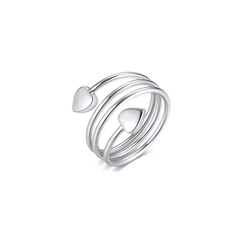 Beliebter herzförmiger Magnetring, hochwertiger, verstellbarer Federring mit Magnetverschluss_voghion.com