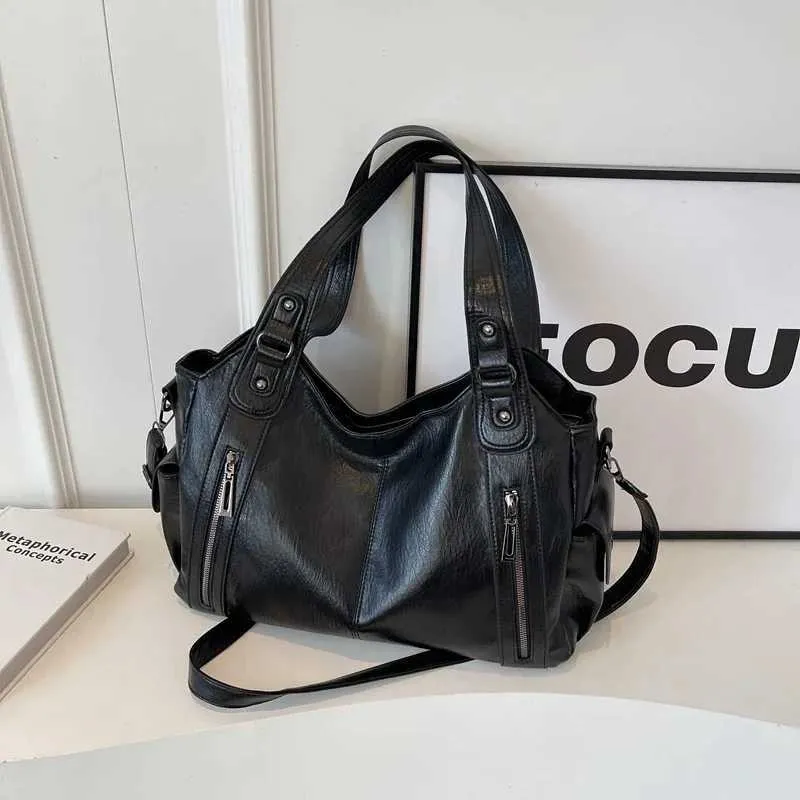 Sacs à bandoulière à compartiment intérieur souple 2024 de haute qualité aux couleurs contrastées pour femmes Mode Fermeture éclair Pu Femmes_voghion.com