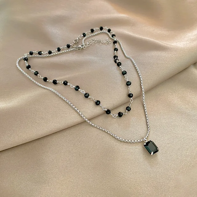 Heiße Verkäufe Mode Chic Kreuz Cstal Zirkon Anhänger Quaste Halskette für Frauen Mädchen Schlüsselbein Kette Zubehör Ästhetischen y2k_voghion.com