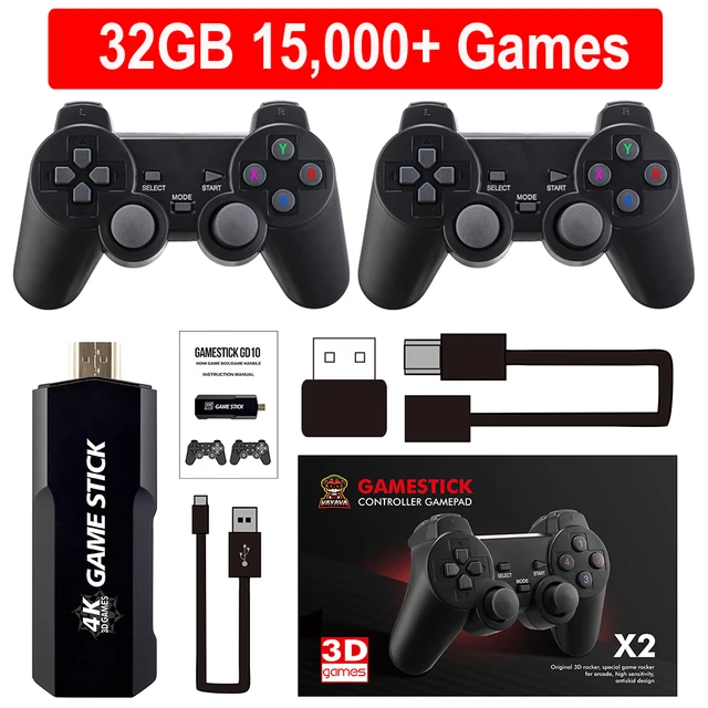 GD10 Video 128G Ingebouwde 40000 Retro Handheld Speler Console Draadloze Controller TV Game Stick 4K HD voor GBA_voghion.com