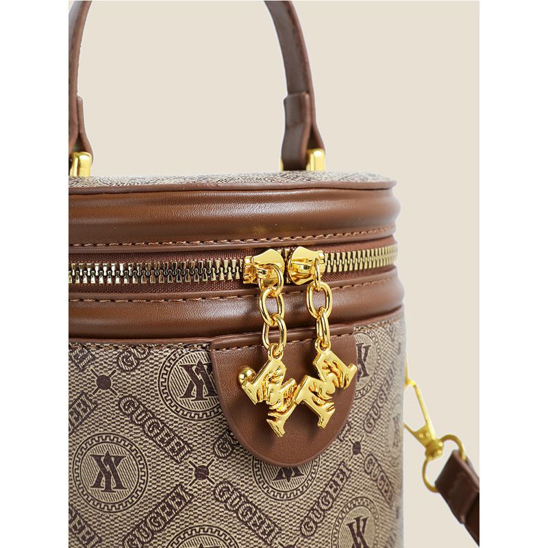 Borsa a secchiello vintage donna tracolla motivo floreale pu_voghion.com