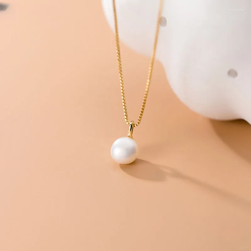 Colliers pendentifs 6MM Collier de perles d'eau douce Bijoux pour femmes sans chaîne_voghion.com