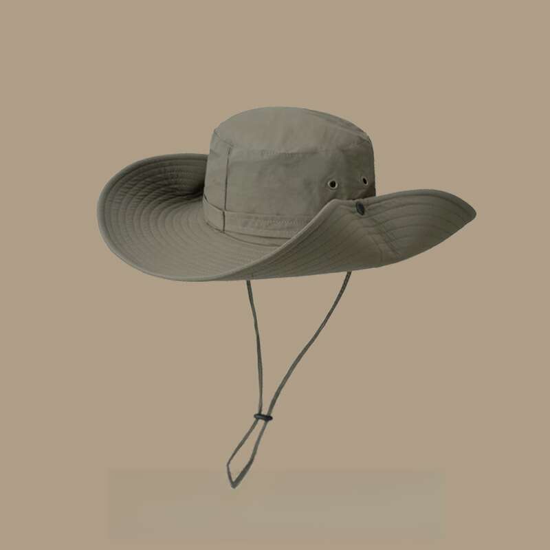Escursionismo Alpinismo con cappello da pescatore a tesa larga, donna, protezione solare estiva sottile da cowboy occidentale e_voghion.com