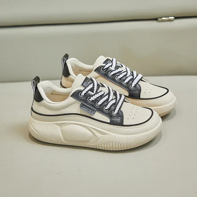 Thick Soled Shallow Low Cut Dad with Mesh for Comfortable Breathability Minimalist and Versatile Casual Board Shoes_voghion.com