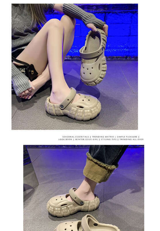 Trampling Keywords Feeling, Hole Slippers, Beach Slippers For Men And Women, Outdoor Slippers, Feeling, , Women, ,_voghion.com