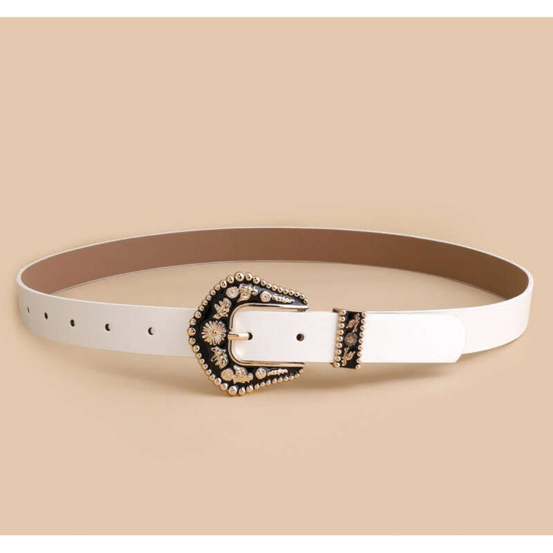 New Women's Needle Buckle Belt Black Decorative Carved Punk Style Jeans With Eye Bags For Women_voghion.com