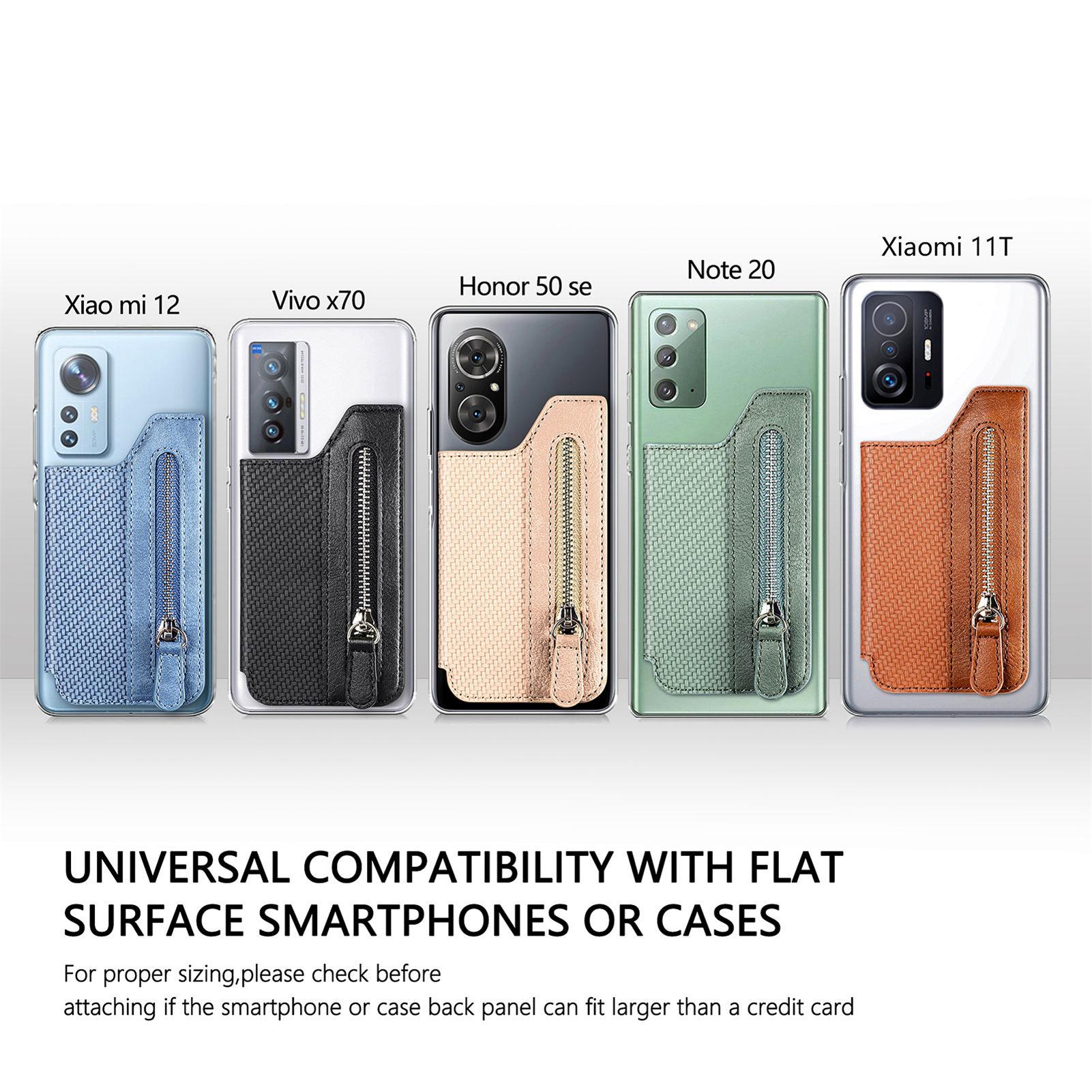 Mobile Phone Card Bag, Card Sleeve, Left And Right Flap, Multi-insert Card Holder, Mobile Phone Bag, Creative Personality, Back Sticker Card Bag_voghion.com