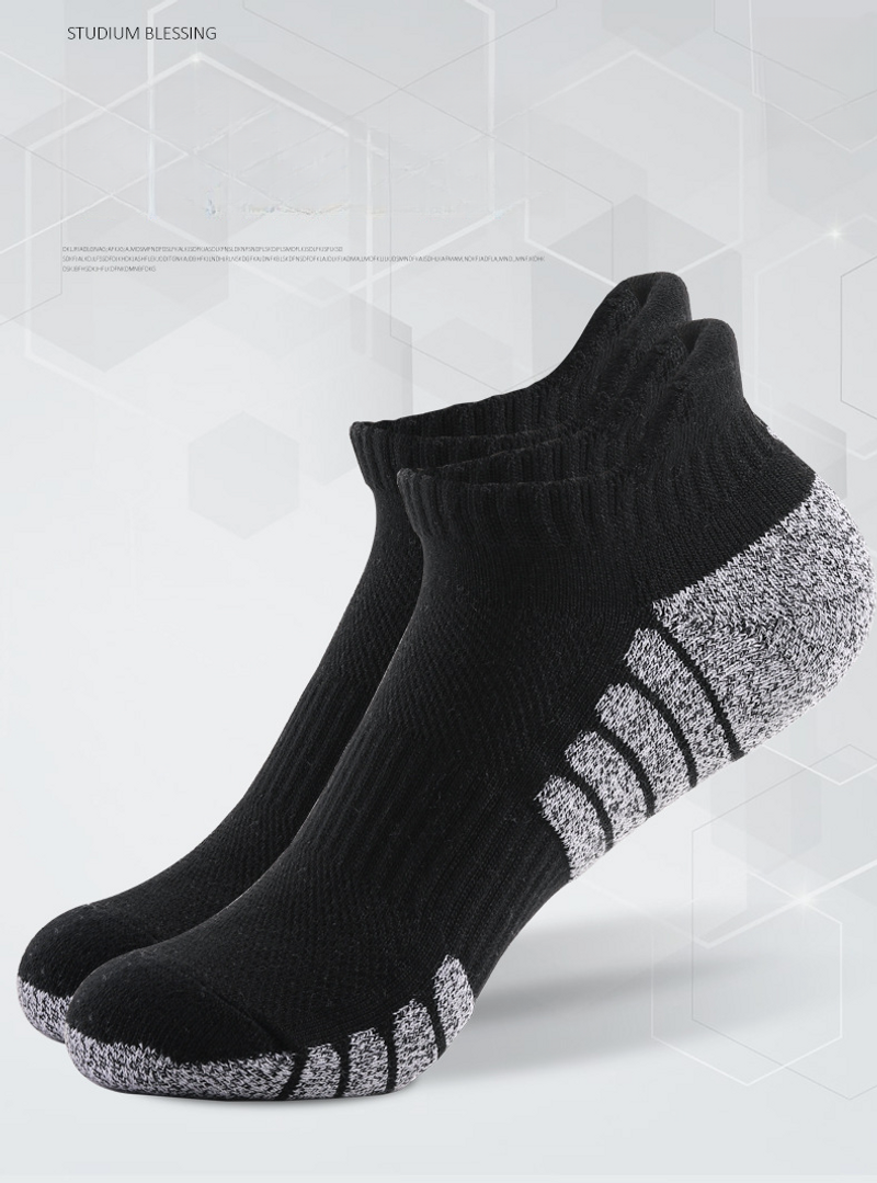 Thickened towel bottom running cotton board socks, anti slip, sweet wicking, breakable sports socks_voghion.com