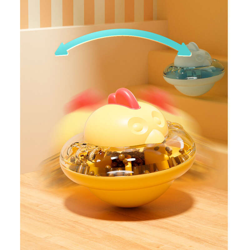 Tumbler, Läckande boll, Självavslappning, UFO, Katt- och hundleksaker, Hållbart bett, Långsam matbestick, Husdjurstillbehör_voghion.com