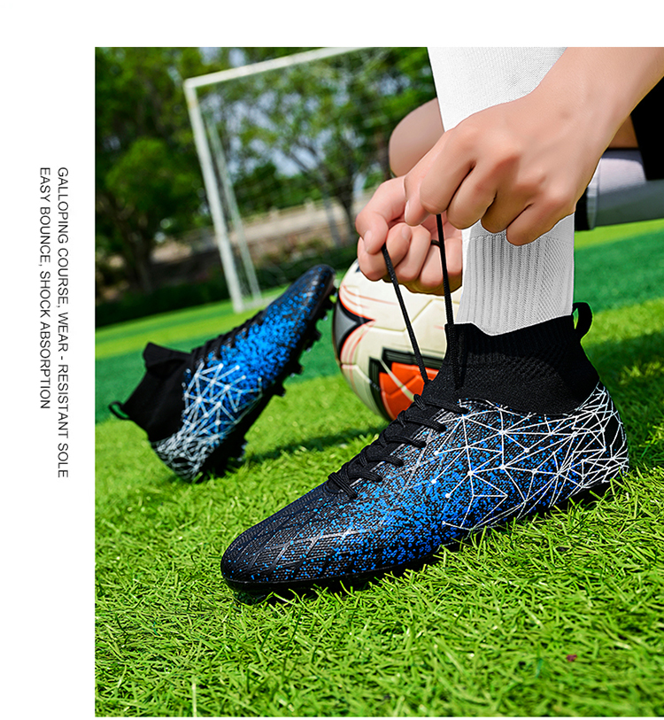 Utendørs Herre TF/FG Høye Ankel Fotballsko Sklisikre Sport Turf Fotballsko Gress Trening Futsal Engros Innendørs_voghion.com