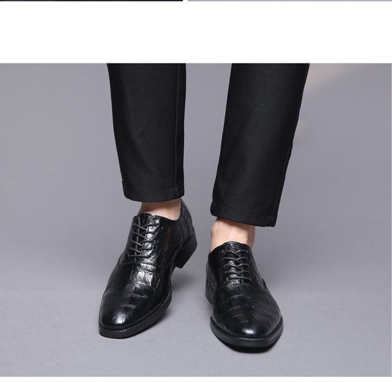 Ανδρικά επαγγελματικά casual φόρεμα Oxfords επίσημα παπούτσια με κορδόνια για γραφείο, πάρτι και καθημερινά ρούχα_voghion.com