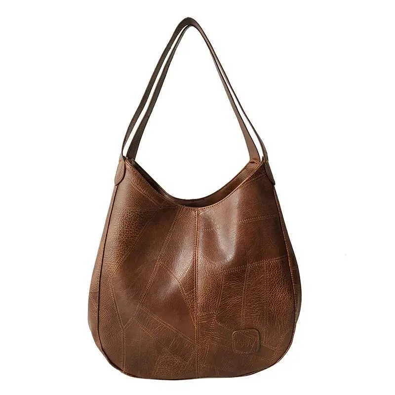 Women Vintage Shoulder Bag Designers PU Leather Handbags Female Top-handle Hobo Bags Fashion Brand Large Capacity_voghion.com