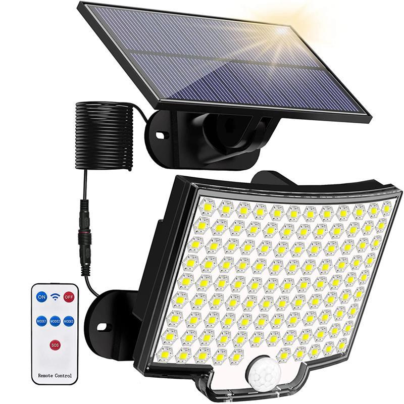 106 LED Ηλιακό Φως Εξωτερικού Χώρου LED Προβολείς IP65 Αδιάβροχοι Αισθητήρες Κίνησης Ανθρώπινη Επαγωγή Ηλιακά Φώτα Ασφαλείας από Πλημμύρες 3 Λειτουργίες_voghion.com