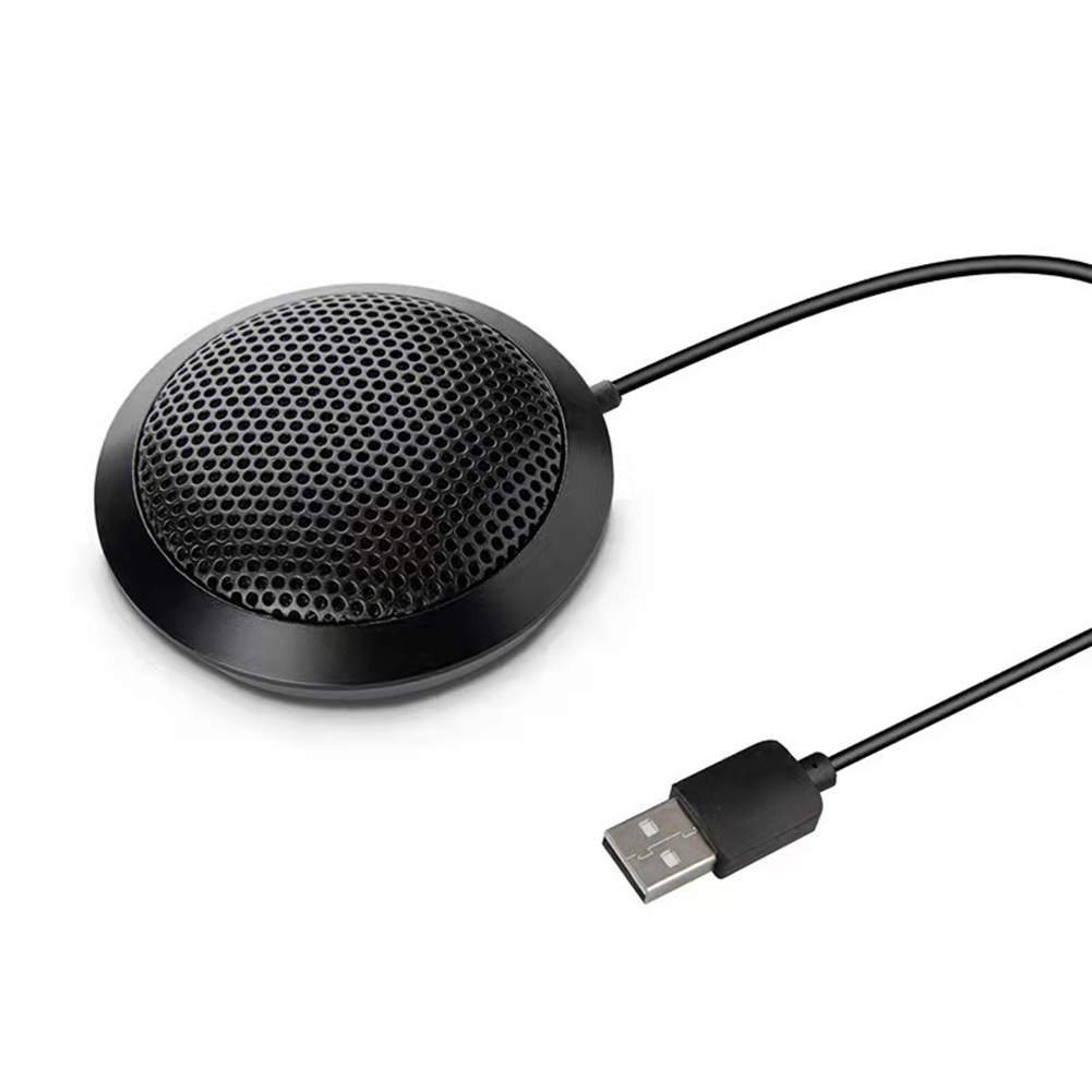 Conference USB Microphone,Omnidirectional Condenser Computer Microphone Plug and Play Mute Button Voice Pickup Mic for Laptop PC_voghion.com