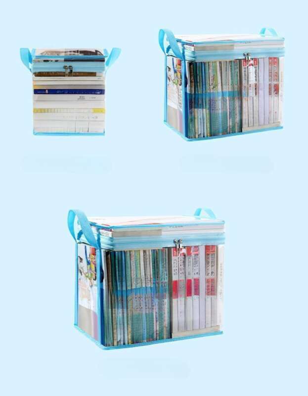 【 4745 Personen Bewertungen 】 Lagerung Student Klassenzimmer Verpackung und Organisation Faltbare Transparente Buch Box, Lagerung Tasche_voghion.com