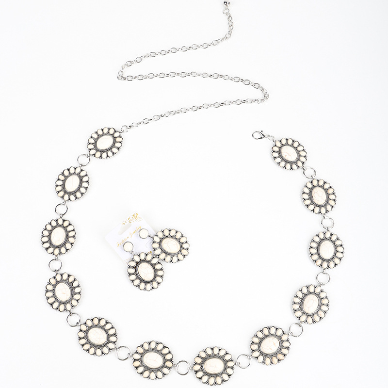 Catena per il corpo in stile bohemien con cintura intagliata in metallo con gioielli da donna alla moda in vita turchese_voghion.com