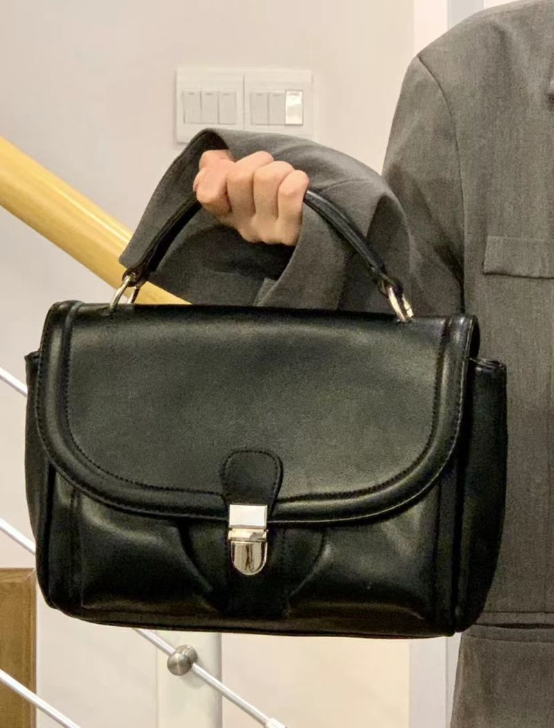 Einschultriger, vielseitiger Pendler-Handheld-Postman Doctor 2024, neue Aktentasche mit großer Kapazität und Textur,_voghion.com