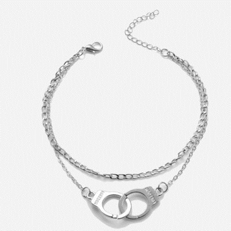 New minimalist and trendy creative small handcuffs, bracelets, Korean version of female ankle bracelets_voghion.com