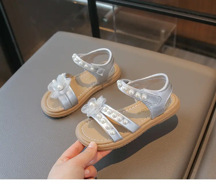 Flicksandaler blommig prinsessa sandaler mångsidigt mode_voghion.com