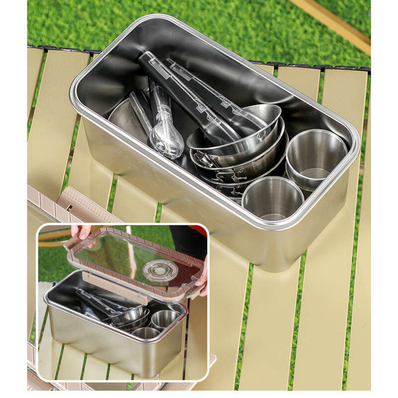 304 Outdoor Stainless Steel Tableware, Camping Equipment, Gift Set, Portable Travel Picnic_voghion.com