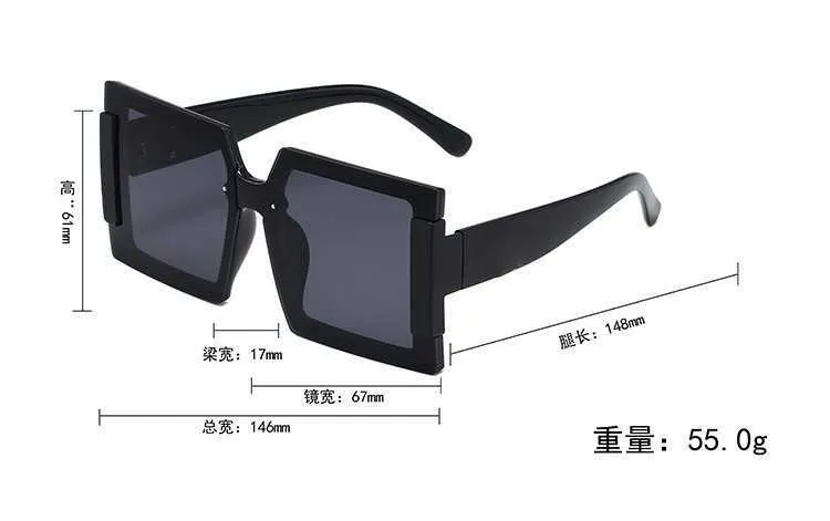 6158 mode grand cadre lunettes de soleil femmes net rouge rue Photo lunettes de soleil carrées_voghion.com