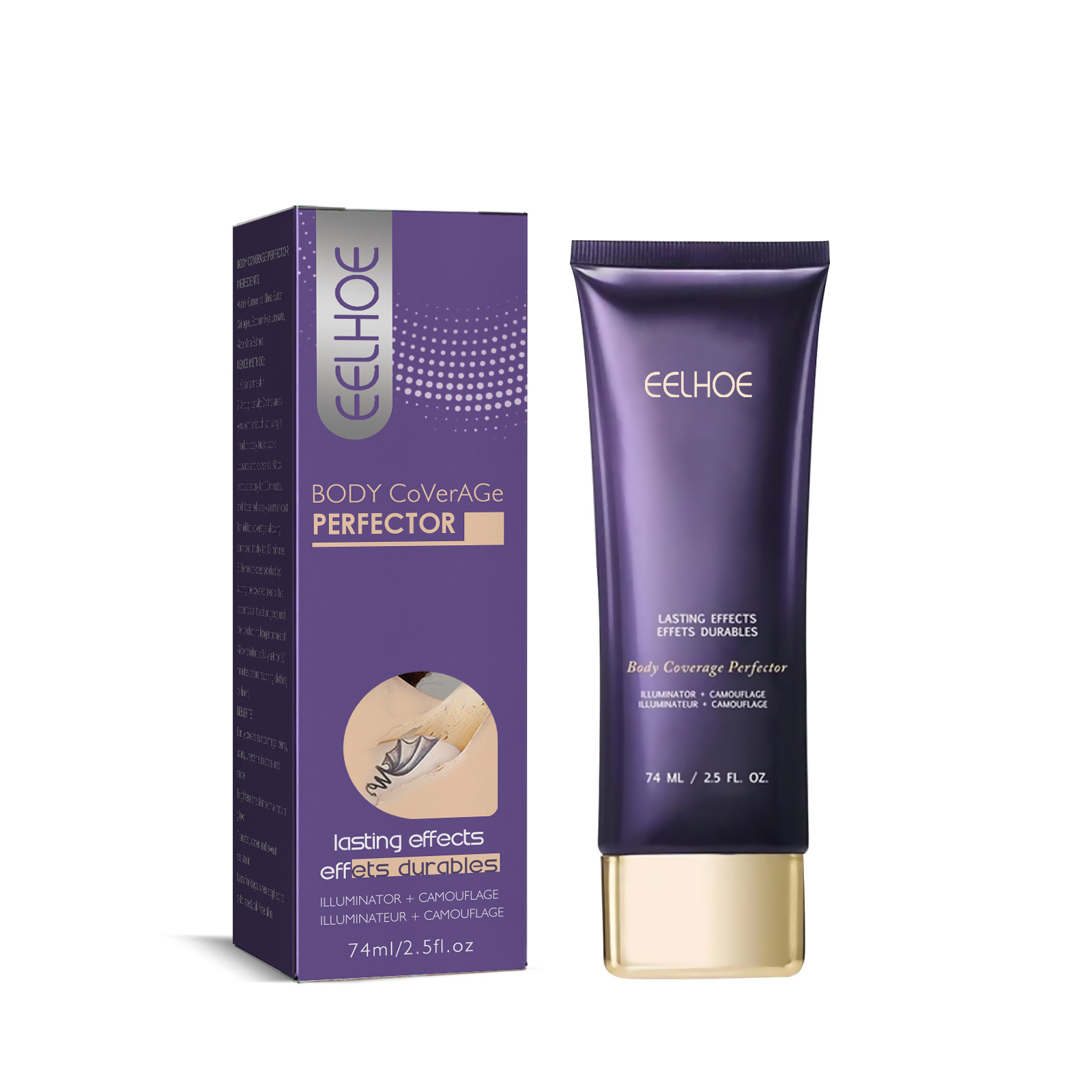 EELHOE concealer αδιάβροχο κάλυμμα τατουάζ σώματος ουλή σημάδι εκ γενετής ενυδατική λευκαντική αόρατη κρέμα επανόρθωσης_voghion.com