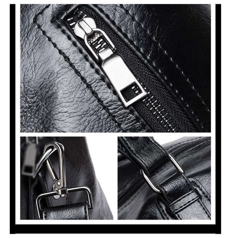 Business-Handtasche mit großer Kapazität, schräge Schultertasche aus hochwertigem PU-Leder für Herren, Reisetaschen_voghion.com