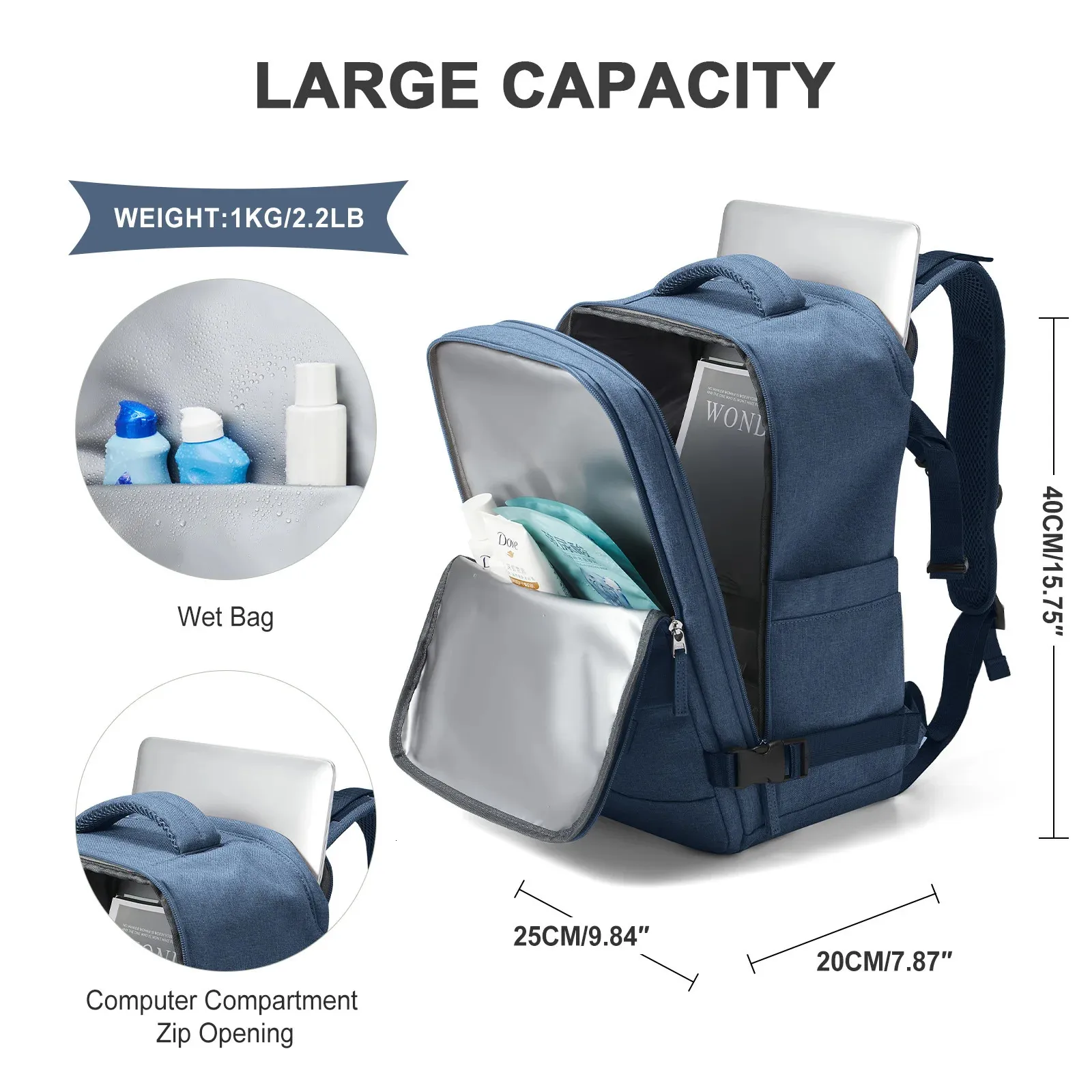 Zaino da viaggio per cabina ryanair bagaglio a mano per computer_voghion.com