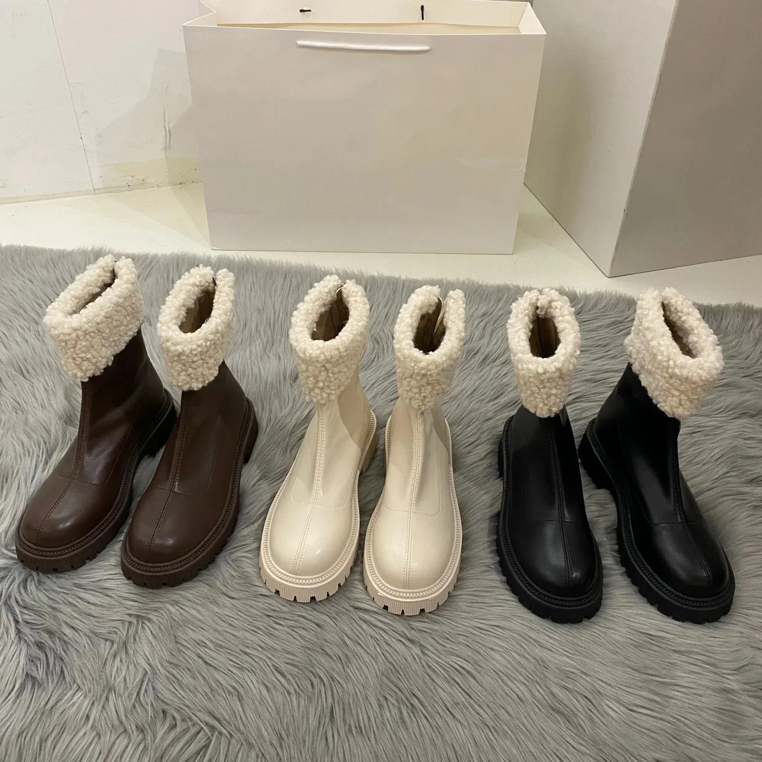 Winter Anti Slip Outdoor Thick Soled Fashionable Suede Boots Casual Comfortable Womens Shoes Botas 241122_voghion.com