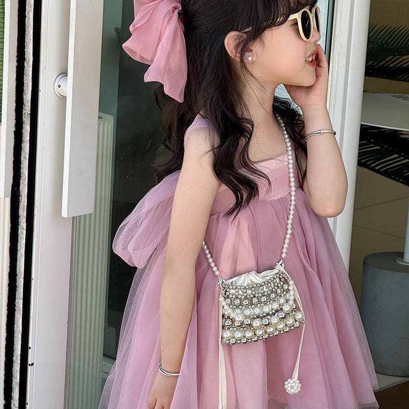 Handgehte gewebte Perle mit Perlen, Nischendesign, Kinder-Umhängetasche, elegantes und romantisches Accessoire_voghion.com