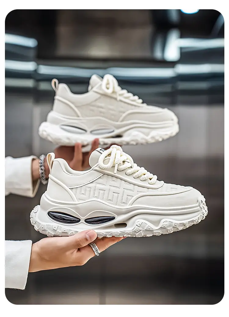 Chaussures de sport antidérapantes pour hommes, chaussures décontractées à plateforme rehaussante, chaussures tendance pour papa_voghion.com