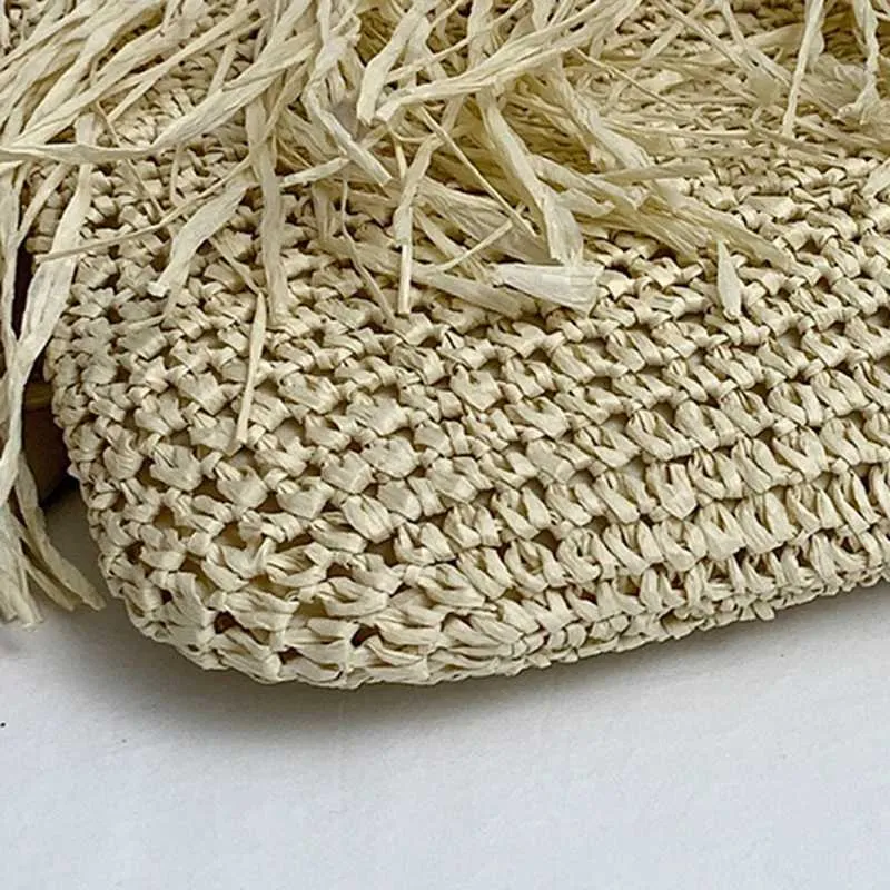 Sac de créateur Sac à bandoulière décontracté de haute qualité Str tissé grande capacité solide femme 2024 été chaud selg voyage en bord de mer_voghion.com