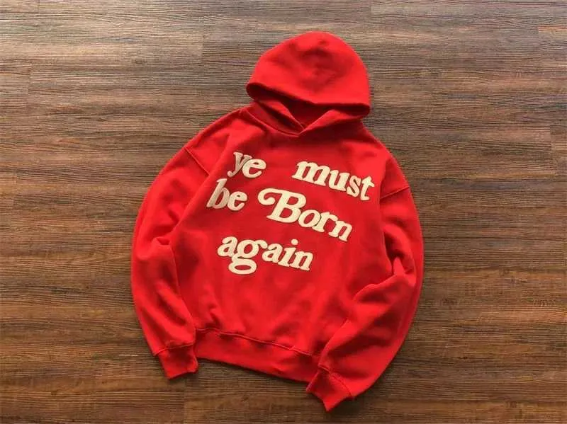 Sweat à capuche style vintage CPFM « Ye Must Be Born Again » pour homme et femme XJ250530_voghion.com