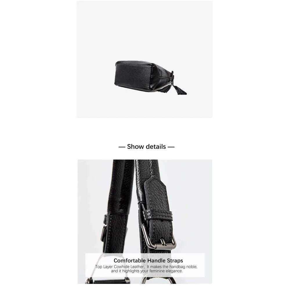 Zency Fashion Tassel Femmes Épaule 100% Cuir Véritable Shopping Quotidien Hobos Classique Grand Sac Fourre-Tout Rouge Main Bandoulière_voghion.com