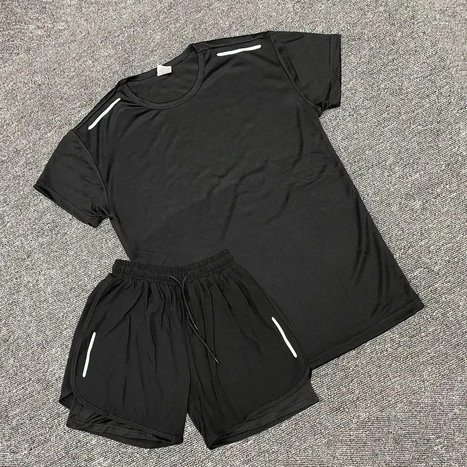 Mens Tracksuits Tech Set Designer Tracksuit T Shirts Shorts Two-piece Womens Fiess Suit Print Quick Drying And_voghion.com
