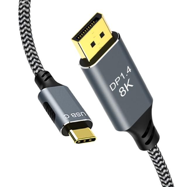 USB C to DisplayPort Cable 8K DP Type C 3.1 to Display port 1.4 Cable Thunderbolt 3 to 8K DP For MacBook Pro Samsung S21 Huawei_voghion.com