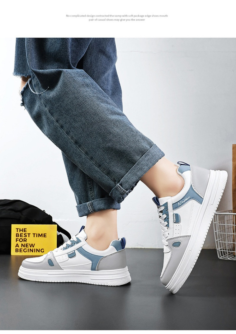 Men's Casual Walking Sneakers Breathable Lace-up Platform Shoes_voghion.com