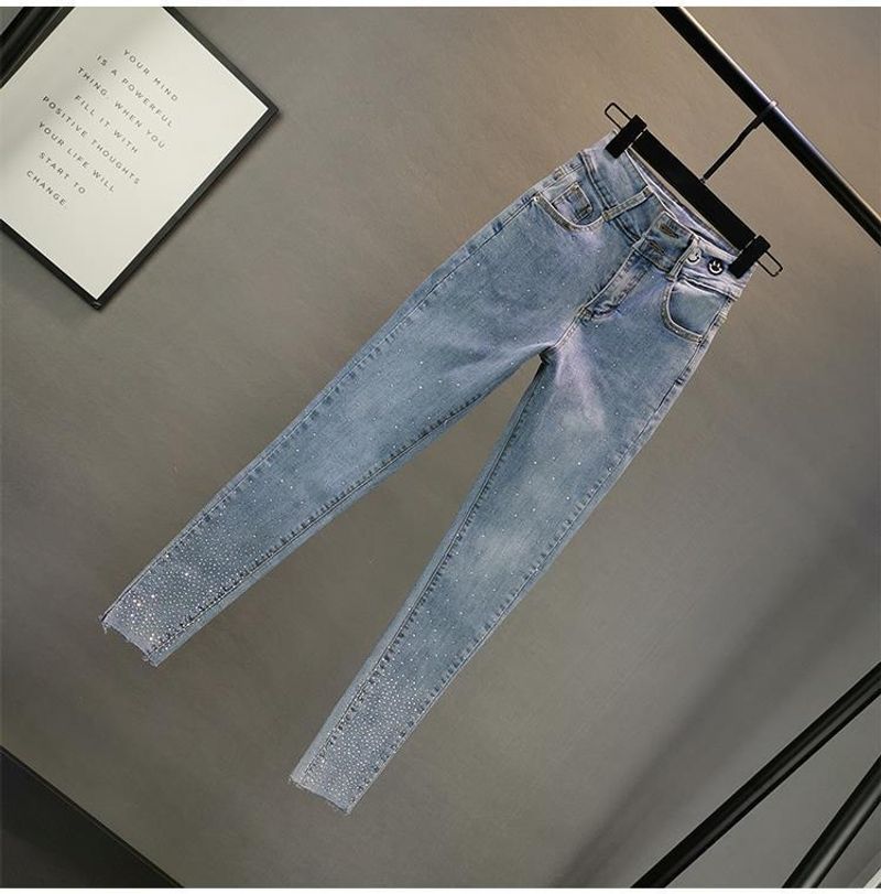 Kvinnors nya, stretchiga slim fit kraftiga hetborrade pennbyxor för kvinnor_voghion.com