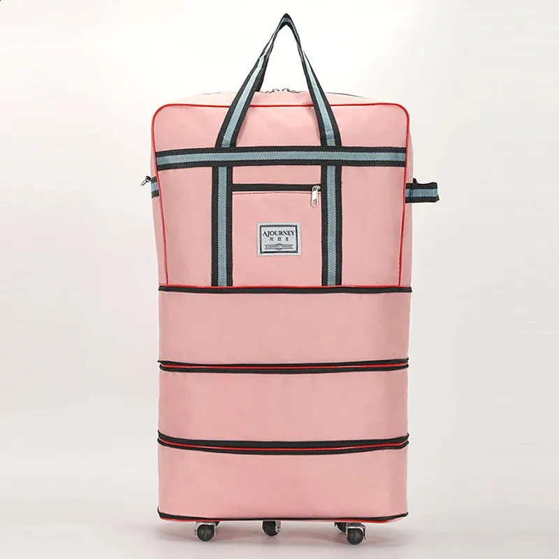 Faltbare Lage Taschen mit Großen Wasserdicht Erweiterbar Lages Pack Handtasche Unisex Universal Reisetasche auf Rädern XM133_voghion.com