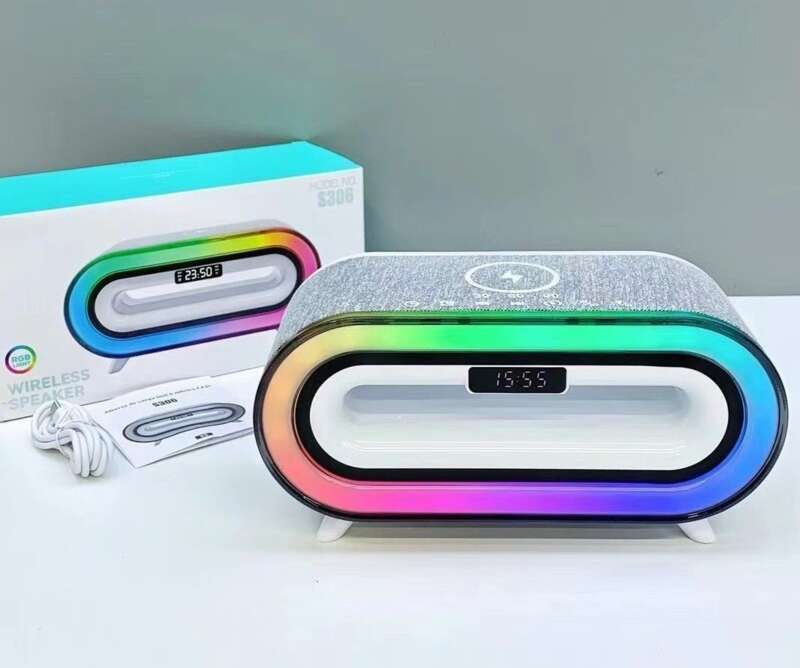 Bluetooth-luidspreker, draadloos opladen, RGB-verlichting, wekker, luidspreker met tijdsinstelling_voghion.com