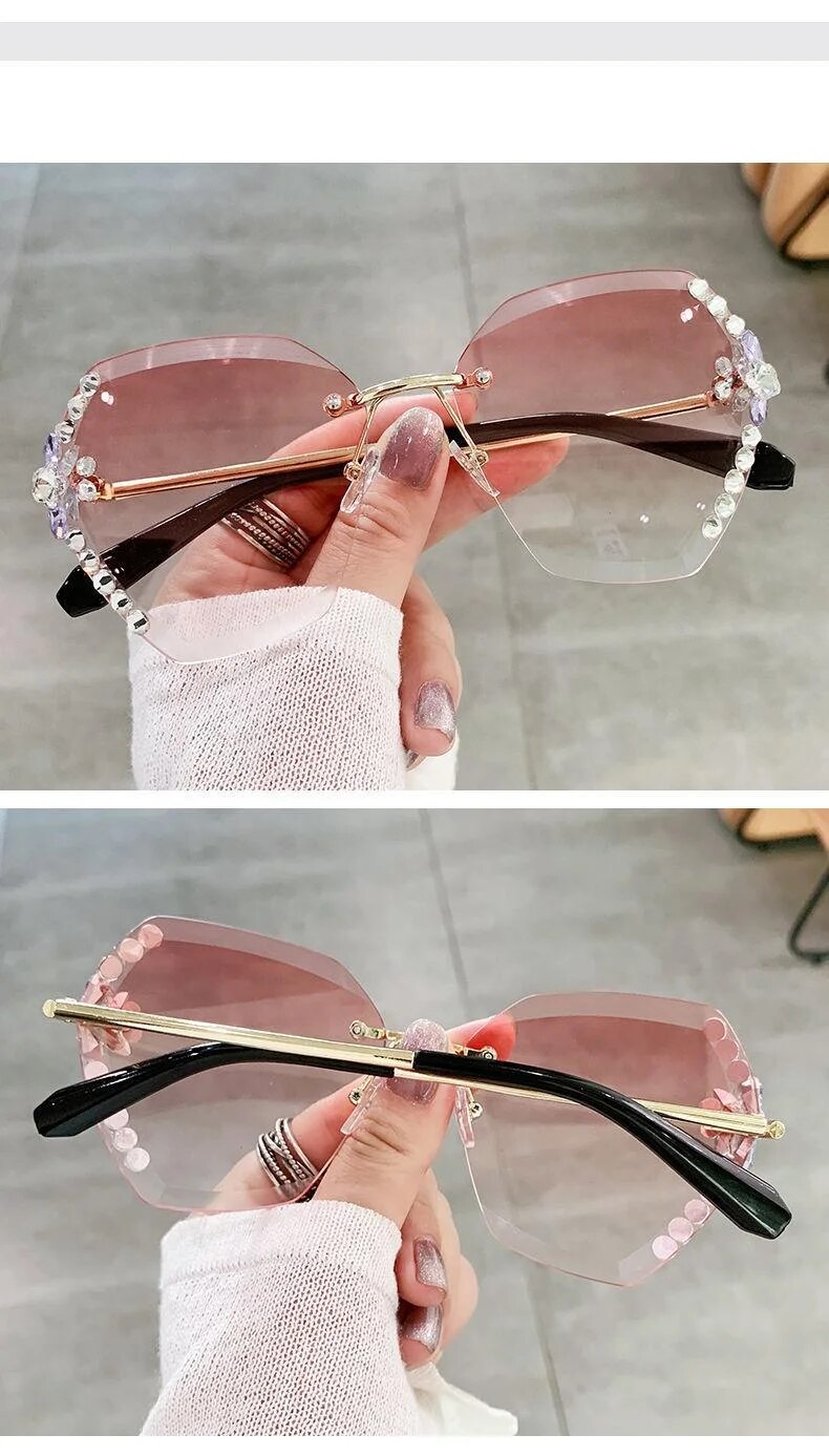 Occhiali da sole donna alla moda con strass e protezione uv_voghion.com