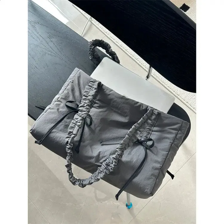 Miyagawa stile coreano 2024 borsa sottobraccio moda fiocco pieghevole borsa a tracolla carina borsa a tracolla 240731_voghion.com