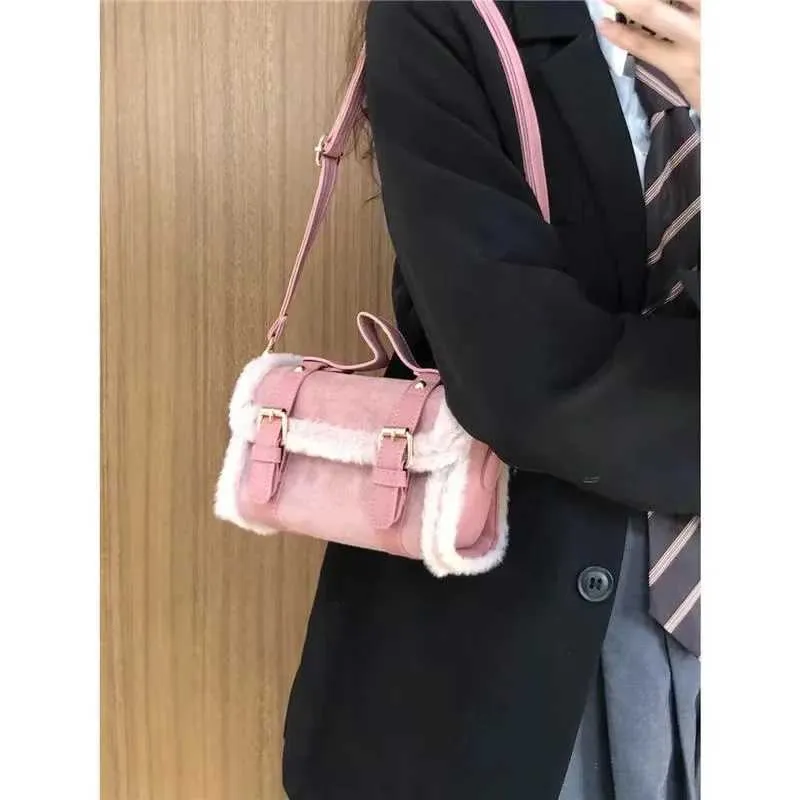 Herbst und Winter Damen Neue High-End Cambridge Einzigartiges Design Plüsch UmhängetascheMobile Tasche für FrauenC241018_voghion.com