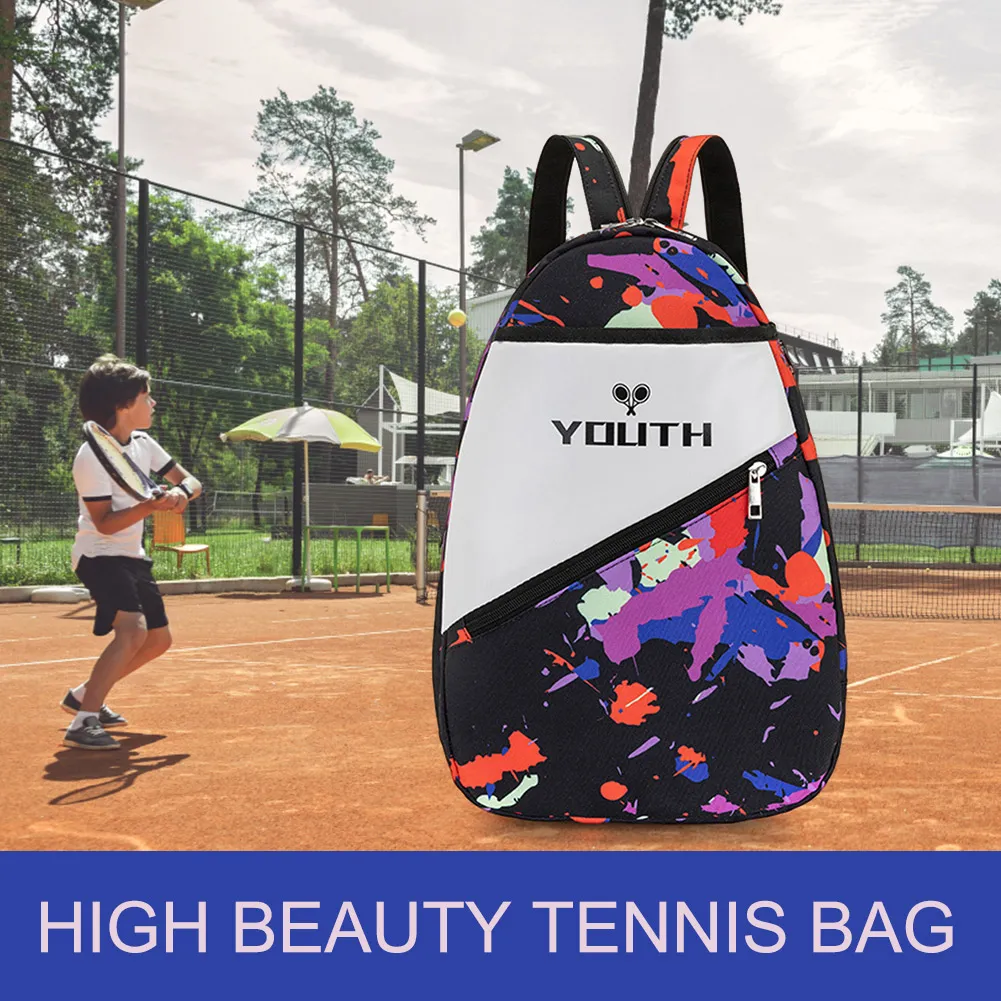 Sac à dos Oxford pour raquette de tennis, grande capacité, sacs de sport de badminton, multifonctionnels, résistants à l'usure, avec fermeture éclair, pour l'extérieur_voghion.com