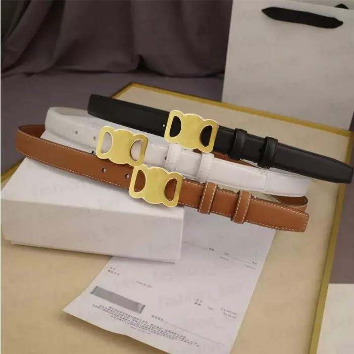 Designer Fashion Smooth Buckle Belt Retro Design Thin Waist Belts for Men Womens Width 2.5CM Genuine Cowhide 3 Color_voghion.com