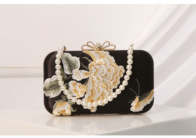 Nouveau dîner brodé style chinois cheongsam avec robe de soirée pour femme papillon wer pochette drapeau_voghion.com