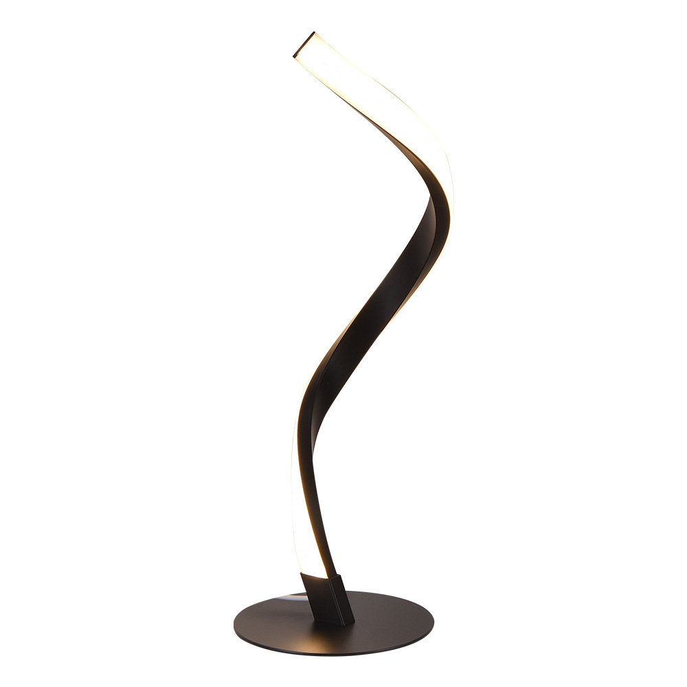 LED-spiraalne lauavalgusti loominguline LED-lamp akrüül-metall-valge soe valgusega laualamp elutoa lugemiseks kaunistuste jaoks_voghion.com