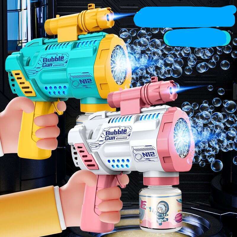 New Gatling Internet Celebrity Children's Handheld Bubble Blowing Girl Electric Fully Automatic Leak Proof Toy With 90%_voghion.com